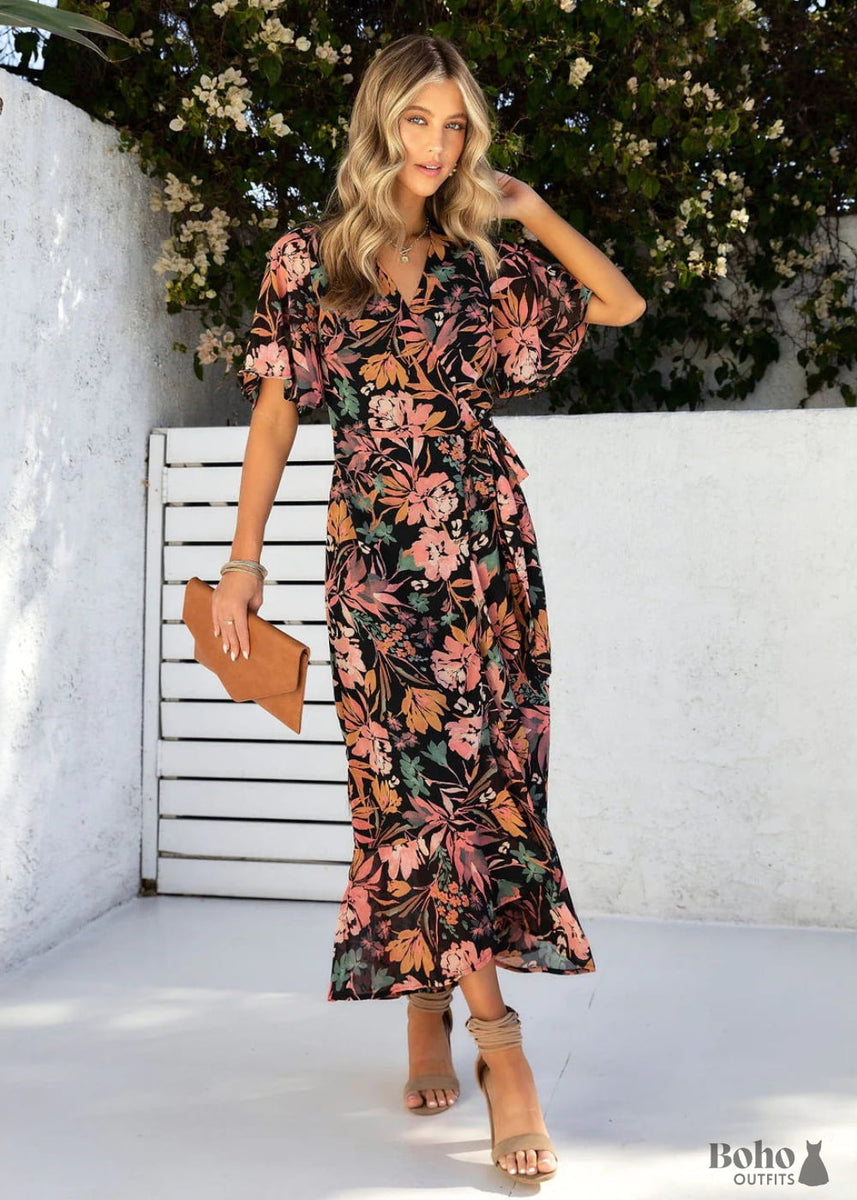 tropical boho dress Boho Off-Shoulder Summer Dress | Bohemian, Hippie & Gypsy Fashion
