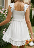 Boho White Lace Mini Dress Remi