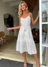 Boho White Midi Dress Nylah