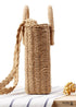 Bolso tipo cubo de paja trenzada Kinsley
