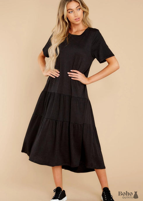 Casual loose Boho Midi Dress Valerie