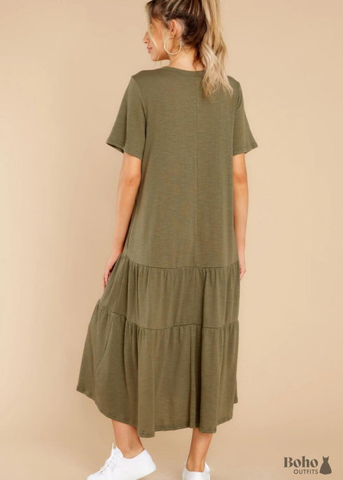 Casual loose Boho Midi Dress Valerie