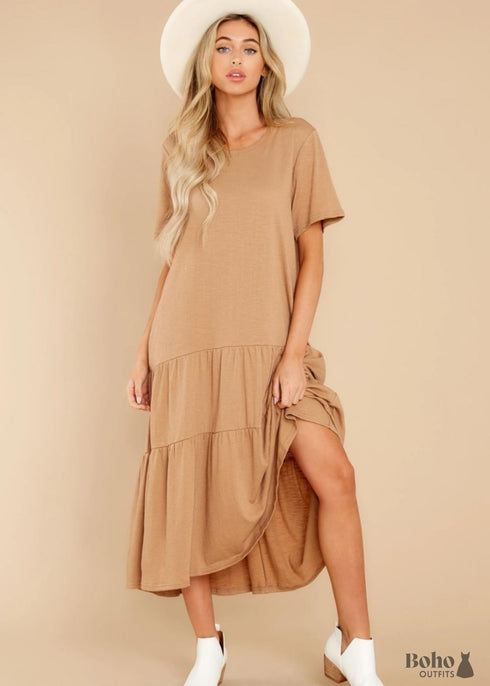 Casual loose Boho Midi Dress Valerie