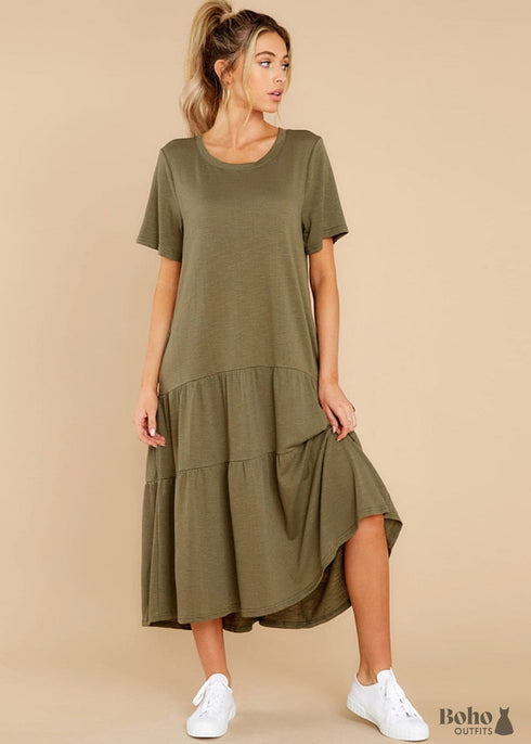 Casual loose Boho Midi Dress Valerie
