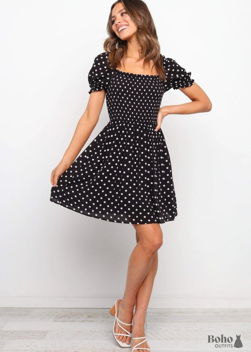 white christmas dresses Cute Country Black Dress