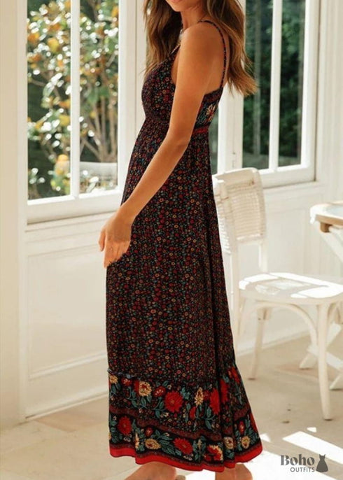 Elegent Floral Boho Maxi Dress Magnolia