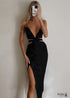 Formal Boho maxi black dress