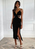 Formal Boho maxi black dress