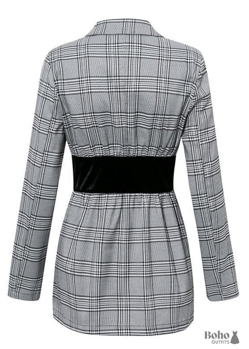 Grey Boho Blazer Jacket