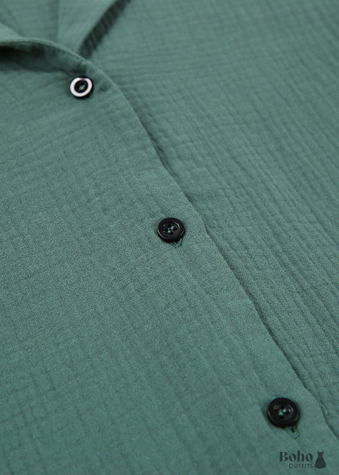 Pijama de algodón Hiloc para mujer, traje de cuello vuelto con pantalones cortos, pijama de manga larga para dormir