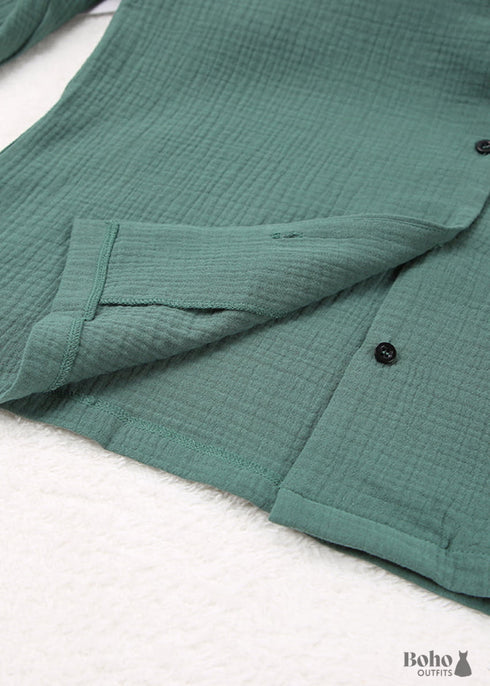 Pijama de algodón Hiloc para mujer, traje de cuello vuelto con pantalones cortos, pijama de manga larga para dormir