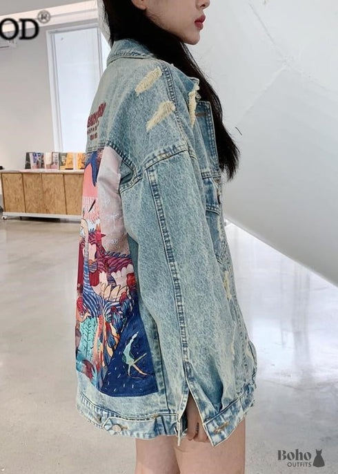 Chaqueta vaquera hippie