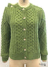 Chaqueta tipo suéter verde caqui