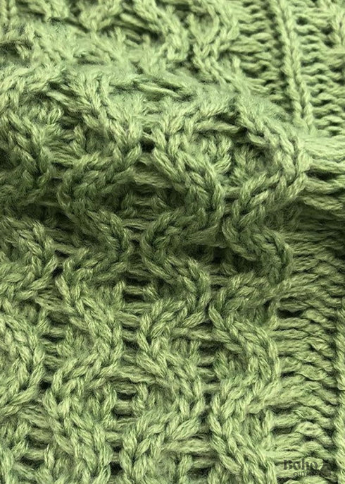 Chaqueta tipo suéter verde caqui