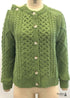 Chaqueta tipo suéter verde caqui