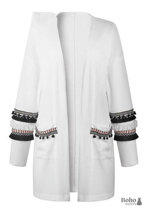 Long Boho Embroidery Vest