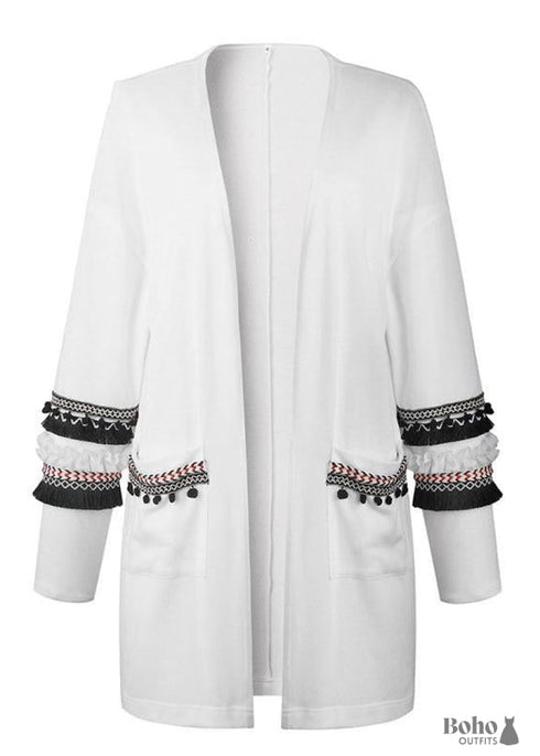 Long Boho Embroidery Vest