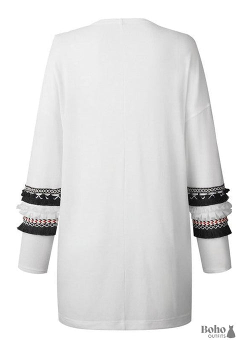 Long Boho Embroidery Vest