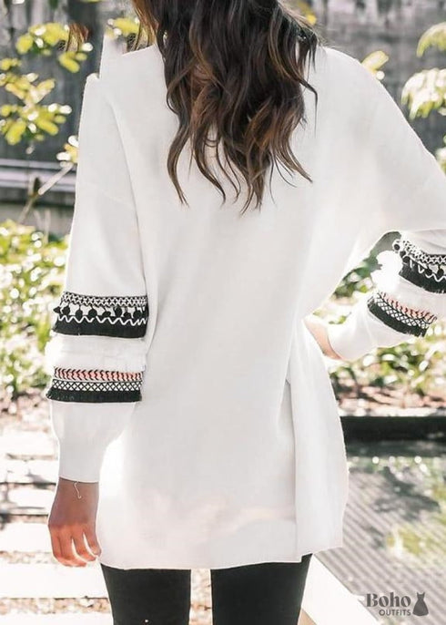 Long Boho Embroidery Vest