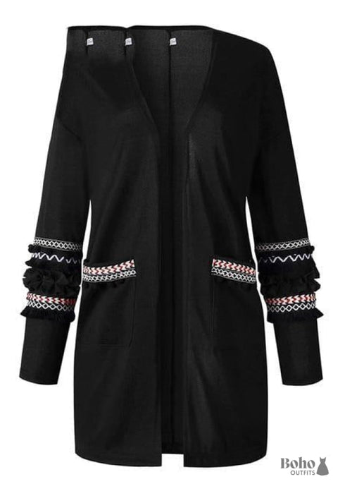 Long Boho Embroidery Vest