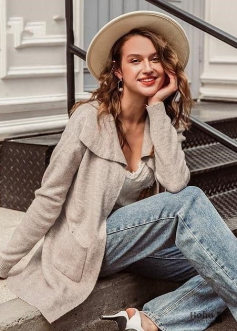 Chaqueta larga bohemia otoño invierno