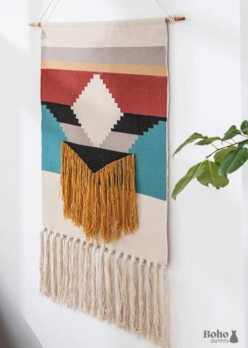 Macrame Wall Hanging Cotton Linen Tassel Tapestry