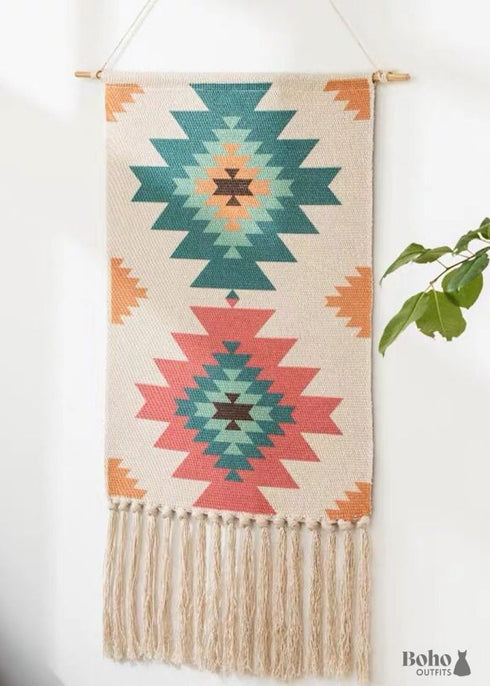 Macrame Wall Hanging Cotton Linen Tassel Tapestry