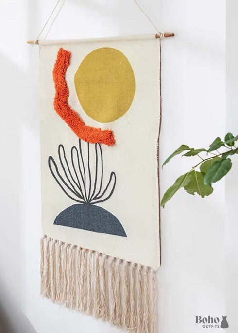 Macrame Wall Hanging Cotton Linen Tassel Tapestry
