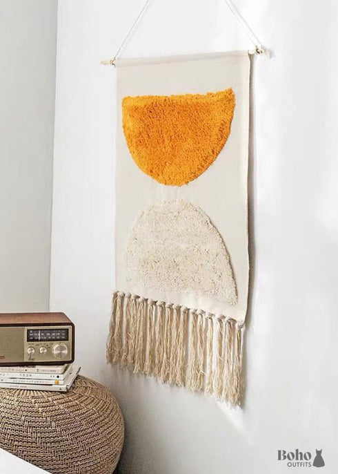 Macrame Wall Hanging Cotton Linen Tassel Tapestry