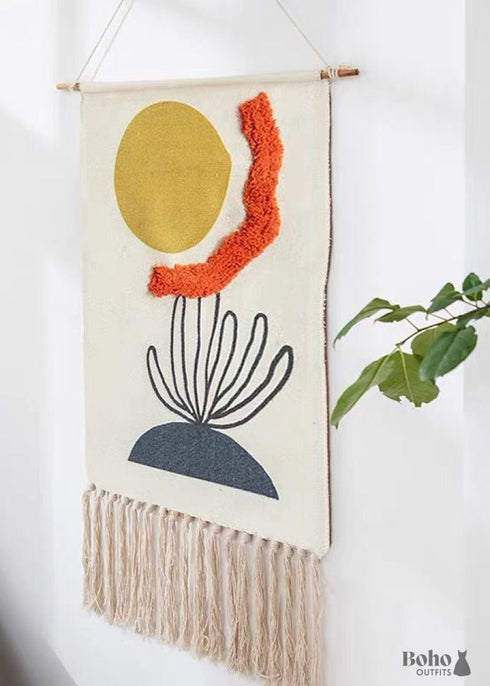 Macrame Wall Hanging Cotton Linen Tassel Tapestry