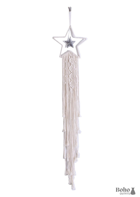 Milky Way Moon Gun Grey Iron Sheet Five-Star Hand-woven Tapestry