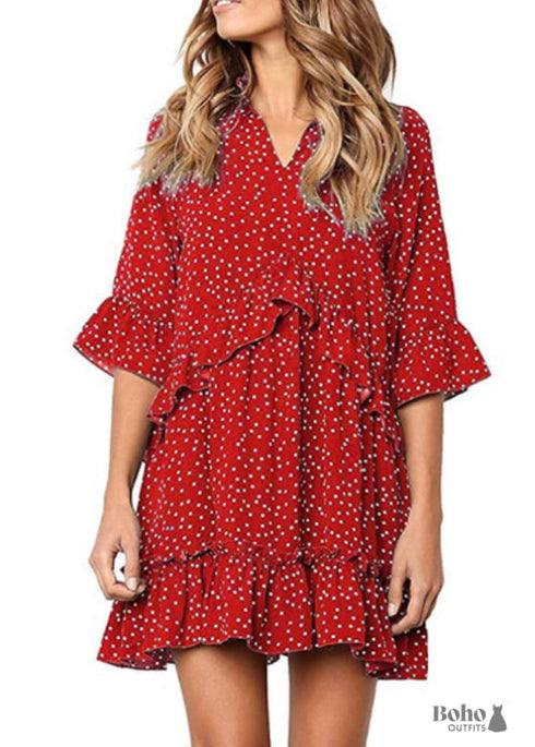 Navy Blue Polka Dot Vintage Dress