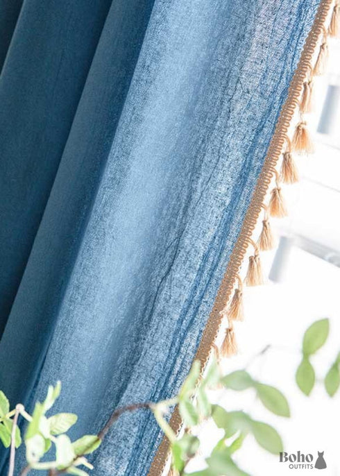 Navy Blue Sheer Curtains