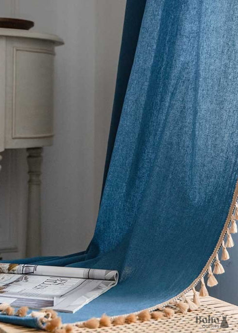 Navy Blue Sheer Curtains