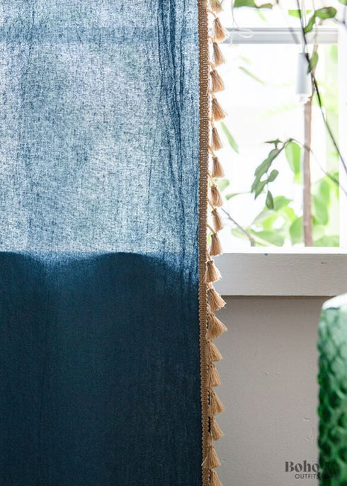 Navy Blue Sheer Curtains