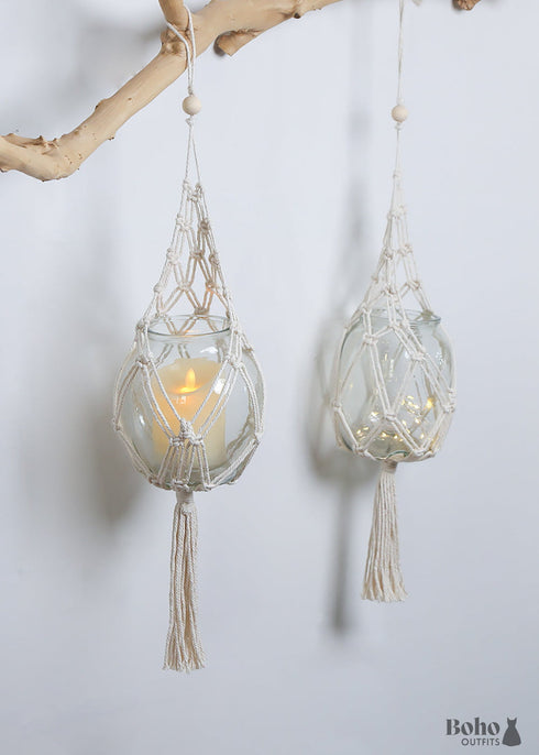 Nordic Flower Pot Hanging Basket Plant Tapestry