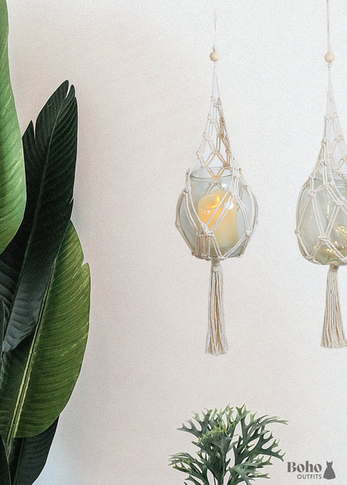 Nordic Flower Pot Hanging Basket Plant Tapestry