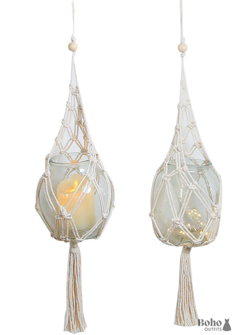 Nordic Flower Pot Hanging Basket Plant Tapestry