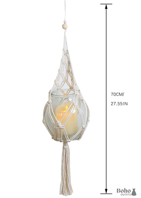 Nordic Flower Pot Hanging Basket Plant Tapestry