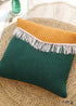 Orange And Green Boho Fringe Pillow