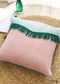 Pink And Blue Boho Fringe Pillow