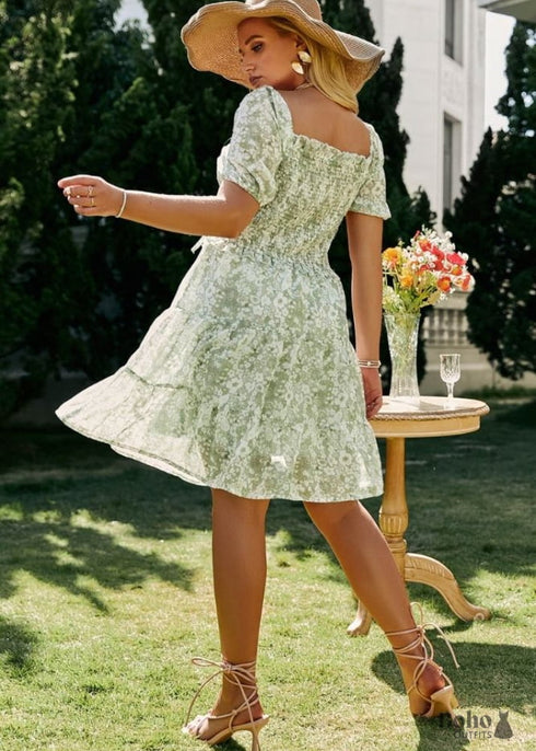 Plus Size Boho Floral Mini Dress Maya