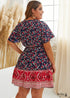 Plus Size Boho Mini Dress Vanessa