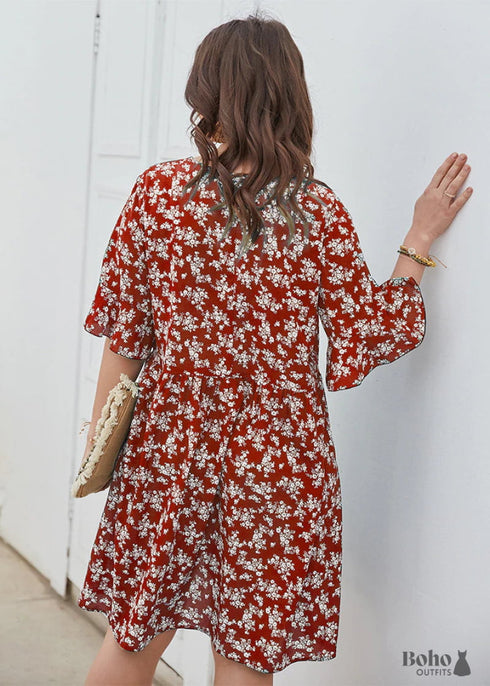 Plus Size Boho Mini Dress Vanessa