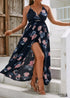 Plus Size Lace-Up Boho Floral Maxi Dress Athena