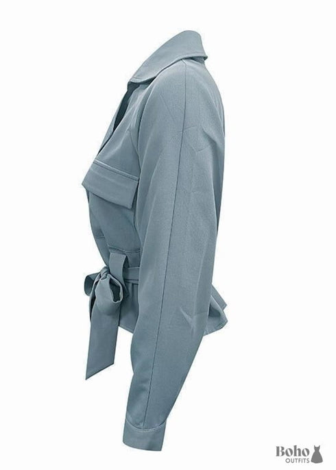 Gabardina corta bohemia chic