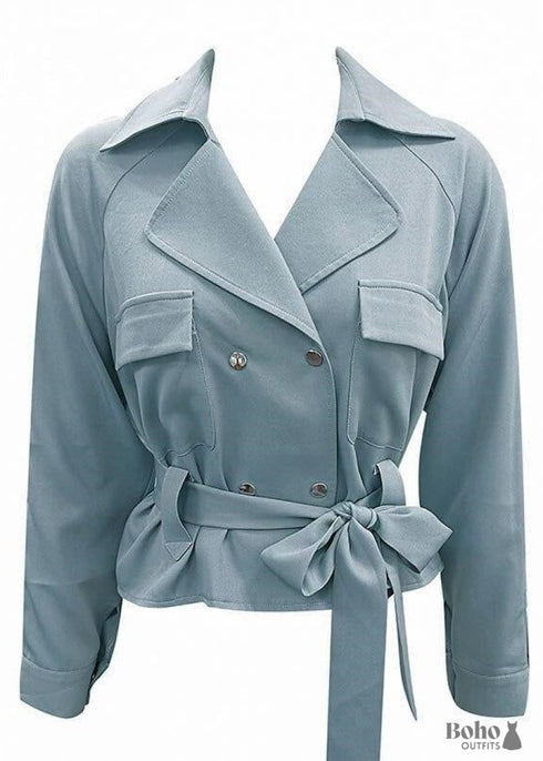 Gabardina corta bohemia chic