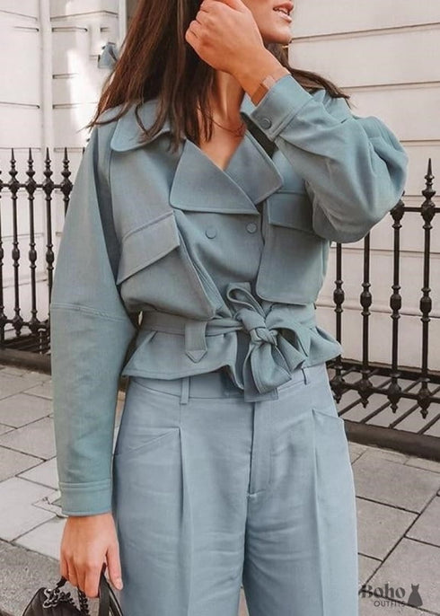 Gabardina corta bohemia chic