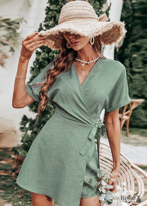 Vestido mini bohemio de verano Leia