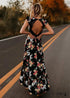 V-neck Backless Boho Maxi Dress Aisha